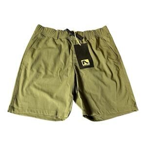 NWT FLYLOW Men’s Wyatt Shorts Nylon‎ Stretch Utility Army Green Camping Hiking